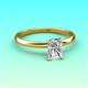 3 - Elodie 7x5 mm Radiant Forever Brilliant Moissanite Solitaire Engagement Ring 