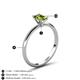 5 - Elodie 7x5 mm Radiant Peridot Solitaire Engagement Ring 