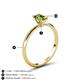 5 - Elodie 7x5 mm Radiant Peridot Solitaire Engagement Ring 