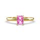 1 - Elodie 7x5 mm Radiant Lab Created Pink Sapphire Solitaire Engagement Ring 