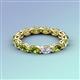 3 - Madison 5x3 mm Oval Forever One Moissanite and Peridot Eternity Band 