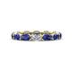 1 - Madison 5x3 mm Oval Forever Brilliant Moissanite and Iolite Eternity Band 