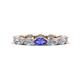 1 - Madison 5x3 mm Oval Forever Brilliant Moissanite and Tanzanite Eternity Band 
