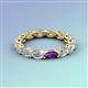 3 - Madison 5x3 mm Oval Forever Brilliant Moissanite and Amethyst Eternity Band 