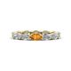1 - Madison 5x3 mm Oval Forever Brilliant Moissanite and Citrine Eternity Band 