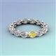 3 - Madison 5x3 mm Oval Forever Brilliant Moissanite and Yellow Sapphire Eternity Band 
