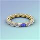 3 - Madison 5x3 mm Oval Forever One Moissanite and Tanzanite Eternity Band 