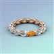 3 - Madison 5x3 mm Oval Forever One Moissanite and Citrine Eternity Band 