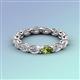 3 - Madison 5x3 mm Oval Forever One Moissanite and Peridot Eternity Band 
