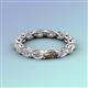 3 - Madison 5x3 mm Oval Forever One Moissanite and Smoky Quartz Eternity Band 