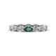 1 - Madison 5x3 mm Oval Forever Brilliant Moissanite and Lab Created Alexandrite Eternity Band 