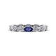 1 - Madison 5x3 mm Oval Forever Brilliant Moissanite and Iolite Eternity Band 