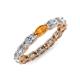 4 - Madison 5x3 mm Oval Forever One Moissanite and Citrine Eternity Band 
