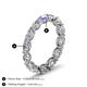 5 - Madison 5x3 mm Oval Forever One Moissanite and Tanzanite Eternity Band 