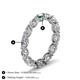 5 - Madison 5x3 mm Oval Forever Brilliant Moissanite and Lab Created Alexandrite Eternity Band 