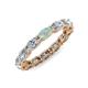 4 - Madison 5x3 mm Oval Forever Brilliant Moissanite and Opal Eternity Band 