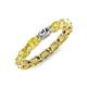 4 - Madison 5x3 mm Oval Lab Grown Diamond and Yellow Sapphire Eternity Band 