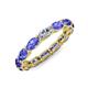 4 - Madison 5x3 mm Oval Forever Brilliant Moissanite and Tanzanite Eternity Band 