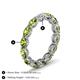 5 - Madison 5x3 mm Oval Forever One Moissanite and Peridot Eternity Band 