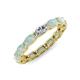 4 - Madison 5x3 mm Oval Forever One Moissanite and Opal Eternity Band 