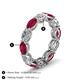 5 - Madison 6x4 mm Oval Diamond and Ruby Eternity Band 