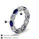 5 - Madison 6x4 mm Oval Diamond and Blue Sapphire Eternity Band 