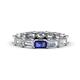 1 - Beverly 5x3 mm Emerald Cut Lab Grown Diamond and Iolite Eternity Band 