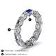 5 - Beverly 5x3 mm Emerald Cut Forever Brilliant Moissanite and Tanzanite Eternity Band 