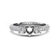 1 - My Lady Semi Mount 3 Stone Natural Diamond Engagement Ring 