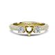 1 - My Lady Semi Mount 3 Stone Natural Diamond Engagement Ring 