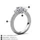 5 - My Lady Semi Mount 3 Stone Natural Diamond Engagement Ring 