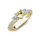 4 - My Lady Semi Mount 3 Stone Natural Diamond Engagement Ring 
