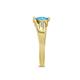 6 - Medora 7.00 mm Trillion Cut Blue Topaz and Diamond Engagement Ring 