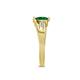 6 - Medora 7.00 mm Trillion Cut Lab Created Emerald and Diamond Engagement Ring 