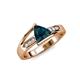 4 - Medora 7.00 mm Trillion Cut London Blue Topaz and Diamond Engagement Ring 