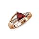 4 - Medora 7.00 mm Trillion Cut Red Garnet and Diamond Engagement Ring 
