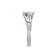 6 - Medora 7.00 mm Trillion Cut Aquamarine and Diamond Engagement Ring 