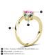 6 - Jianna 6.00 mm Cushion Lab Created Alexandrite and Round Lab Created Pink Sapphire 2 Stone Promise Ring 