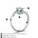 6 - Jianna 6.00 mm Cushion Lab Created Alexandrite and Round White Sapphire 2 Stone Promise Ring 