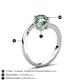 6 - Jianna 6.00 mm Cushion and Round Lab Created Alexandrite 2 Stone Promise Ring 