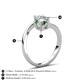 6 - Jianna 6.00 mm Cushion Lab Created Alexandrite and Round Forever Brilliant Moissanite 2 Stone Promise Ring 