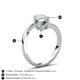 6 - Jianna 6.00 mm Cushion Lab Created Alexandrite and Round Opal 2 Stone Promise Ring 