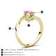 6 - Jianna 6.00 mm Cushion Peridot and Round Lab Created Pink Sapphire 2 Stone Promise Ring 