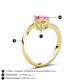 6 - Jianna 6.00 mm Cushion Lab Created Yellow Sapphire and Round Lab Created Pink Sapphire 2 Stone Promise Ring 