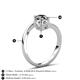 6 - Jianna IGI Certified 6.00 mm Cushion Lab Grown Diamond and Round Black Diamond 2 Stone Promise Ring 