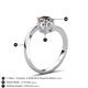 6 - Jianna IGI Certified 6.00 mm Cushion Lab Grown Diamond and Round Smoky Quartz 2 Stone Promise Ring 