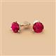 2 - Pema 6.0mm (1.90 ctw) Ruby Martini Solitaire Stud Earrings 