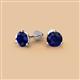 2 - Pema 6.0mm (2.30 ctw) Blue Sapphire Martini Solitaire Stud Earrings 