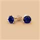 2 - Pema 6.0mm (2.30 ctw) Blue Sapphire Martini Solitaire Stud Earrings 