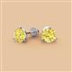 2 - Pema 6.0mm (2.40 ctw) Lab Created Yellow Sapphire Martini Solitaire Stud Earrings 